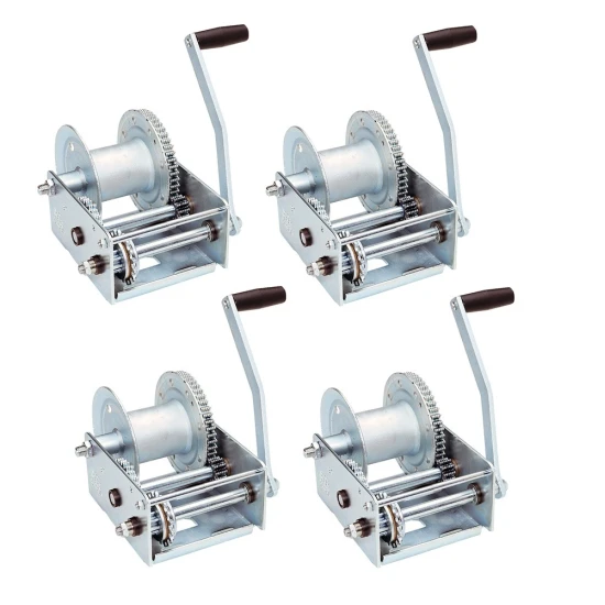 Fulton 2,500 lb automatic brake winch bundle for forklift hoist – 4 pack