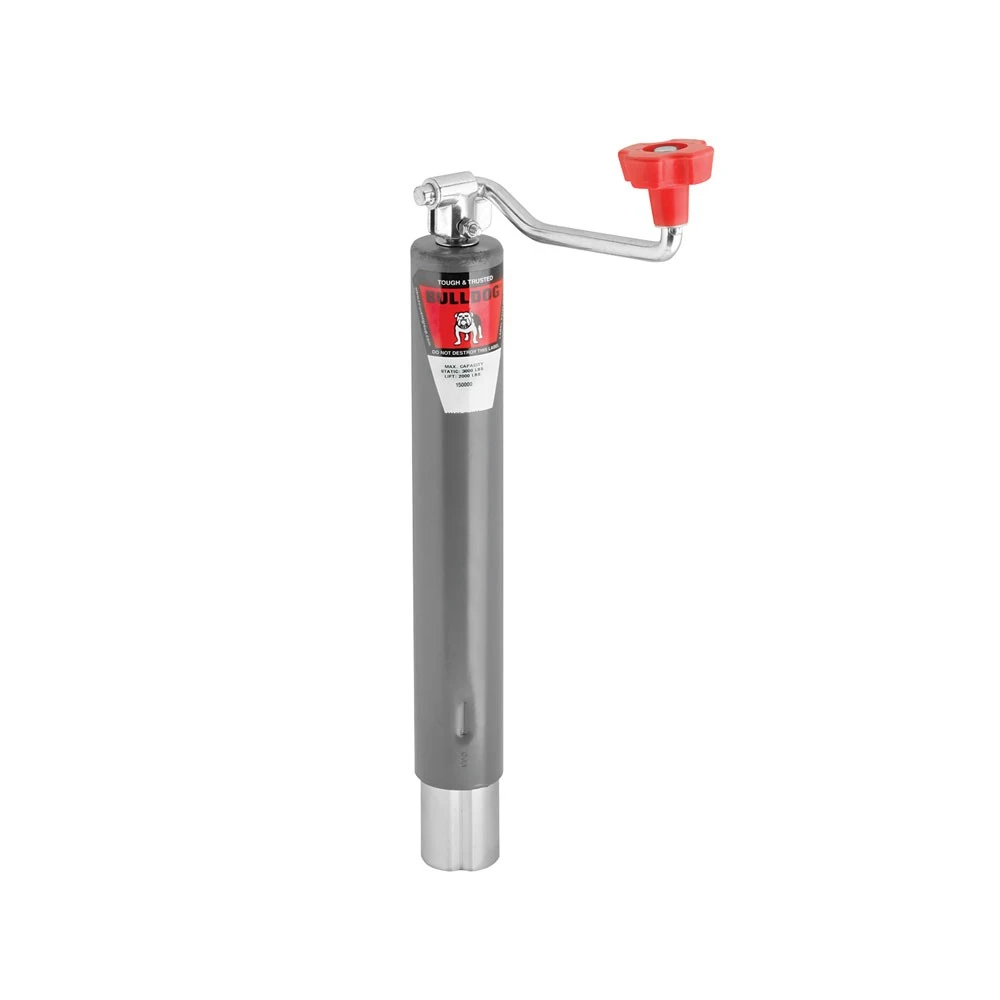 Bulldog 2K Round A-Frame Trailer Jack Bundle with 10" Lift and Topwind Handle