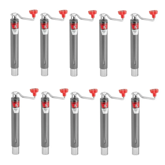 Bulldog 2K Round A-Frame Trailer Jack Bundle with 10" Lift and Topwind Handle