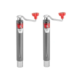 Bulldog 2x 2K Round Trailer Jack w/ 10" Lift and Topwind Handle