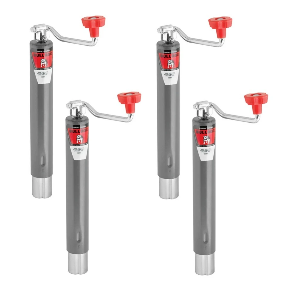 Bulldog 4-Pack 2K A-Frame Trailer Jacks with 10" Lift and Topwind Handle