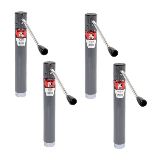 Bulldog 2K Round A-Frame Trailer Jack with 10" Lift and Sidewind Handle – Bundle of 4