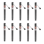 Bulldog 2K Round A-Frame Trailer Jack with 15 Inch Lift and Sidewind Handle – 10 Pack