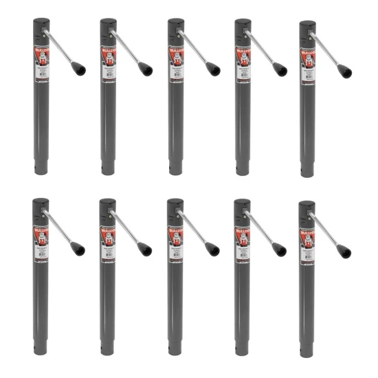 Bulldog 2K Round A-Frame Trailer Jack with 15 Inch Lift and Sidewind Handle – 10 Pack