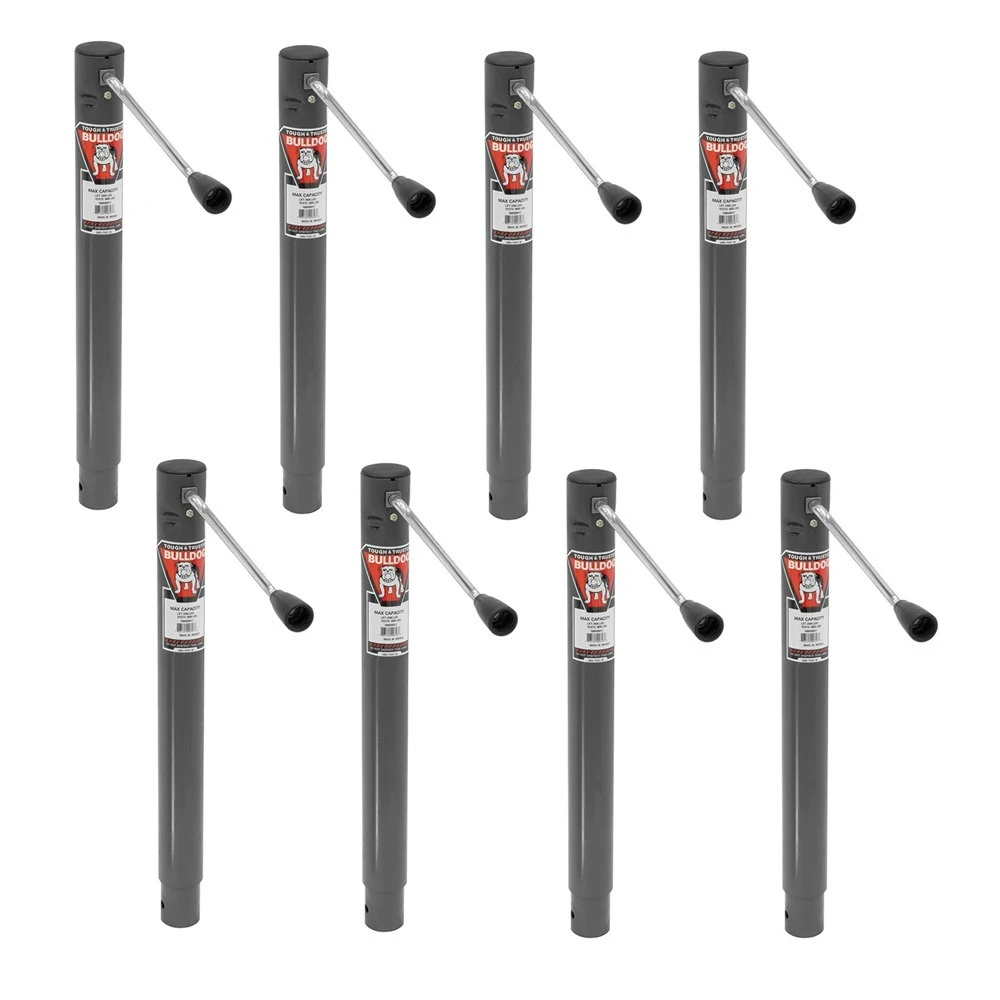 Bulldog 8-Pack 2K Round A-Frame Trailer Jacks with 15" Lift and Sidewind Handle