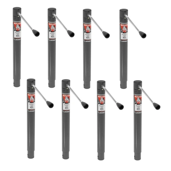 Bulldog 8-Pack 2K Round A-Frame Trailer Jacks with 15" Lift and Sidewind Handle