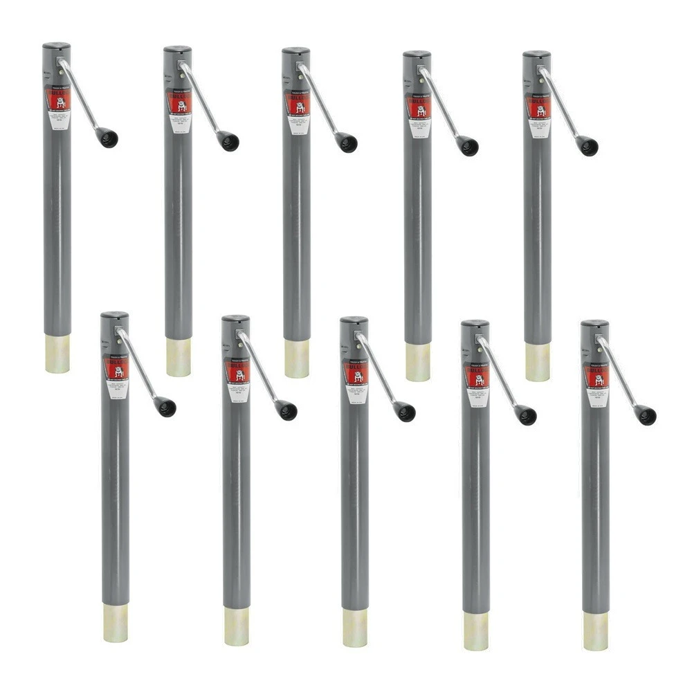 Bulldog 2K Round Trailer Jack with 15" Lift and Sidewind Handle – 10-Pack