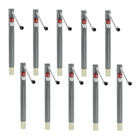 Bulldog 2K Round Trailer Jack with 15" Lift and Sidewind Handle – 10-Pack