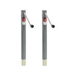 Bulldog 2K Round Trailer Jacks 15 Inch Lift Sidewind Weld-On A-Frame Fixed Leg