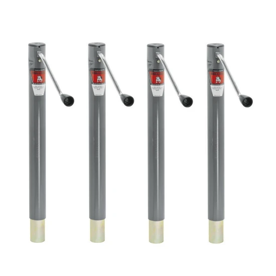 Bulldog 2K A-Frame Round Trailer Jack 15" Lift with Sidewind Handle – 4 Pack