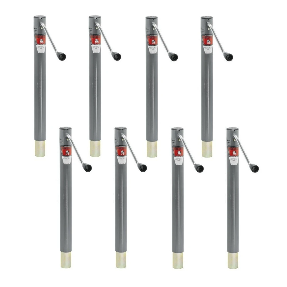 Bulldog 2K Round Trailer Jack with Sidewind Handle – 15 Inch Lift, Weld-On Mount