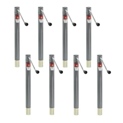 Bulldog 8x 2K Round Trailer Jack w/ 15" Lift and Sidewind Handle