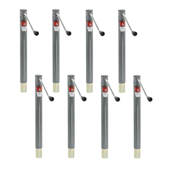 Bulldog 2K Round Trailer Jack with Sidewind Handle – 15 Inch Lift, Weld-On Mount