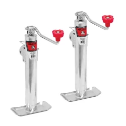 Bulldog 2x 2K Pipe Mount Swivel Trailer Jack w/ 10" Lift Topwind and Pull Pin