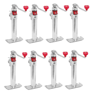 Bulldog 8-pack 2,000 lb pipe mount swivel trailer jacks topwind 10 inch lift