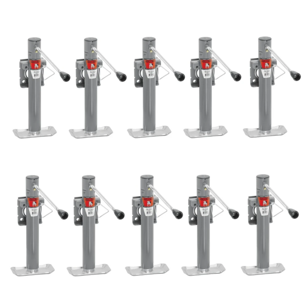 Bulldog 2,000 lb snap ring swivel trailer jack pack of 10 sidewind 10-inch lift footplate