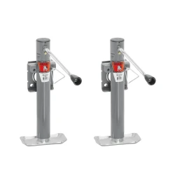 Bulldog 2x 2K Snap Ring Swivel Trailer Jack w/ 10" Lift Sidewind & Footplate
