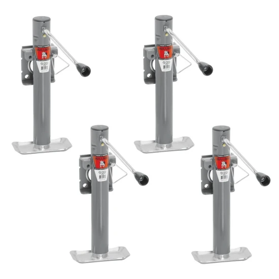 Bulldog 2K snap ring swivel trailer jack sidewind footplate 10-inch lift 4-pack