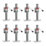 Bulldog 8-pack 2000 lb snap ring swivel trailer jacks with 10″ sidewind and footplate