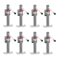 Bulldog 8x 2K Snap Ring Swivel Trailer Jack w/ 10" Lift Sidewind & Footplate