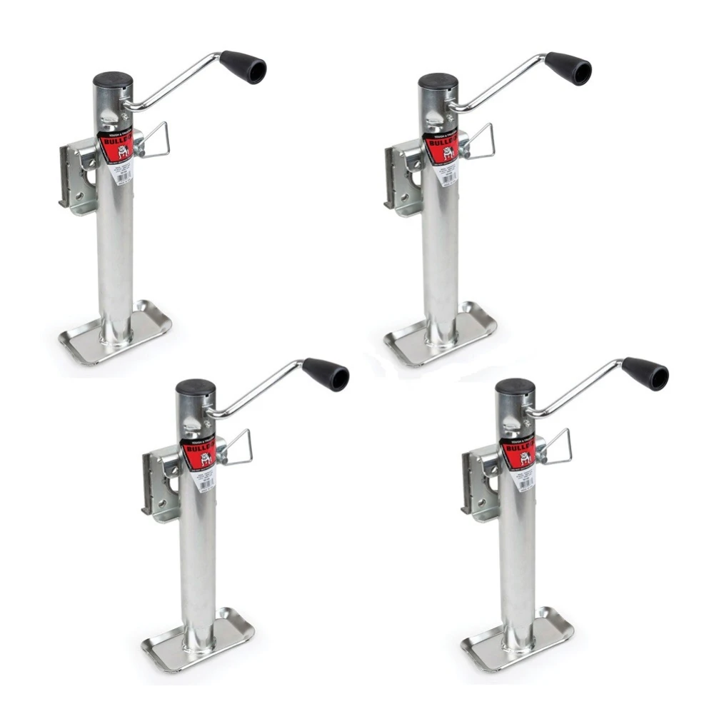Bulldog 2,000 lb snap ring swivel trailer jack sidewind 10 inch lift set of 4
