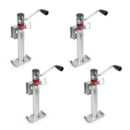 Bulldog 2,000 lb snap ring swivel trailer jack sidewind 10 inch lift set of 4