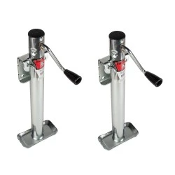 Bulldog 2x 2K Snap Ring Swivel Trailer Jack w/ 15" Lift Sidewind Corrosion Resistant