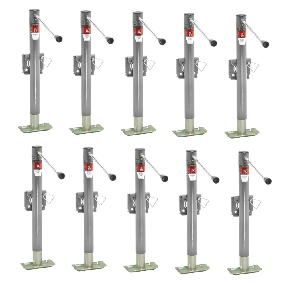 10-Pack Bulldog 2K Sidewind Snap Ring Swivel Trailer Jack with 15-Inch Lift and Footplate