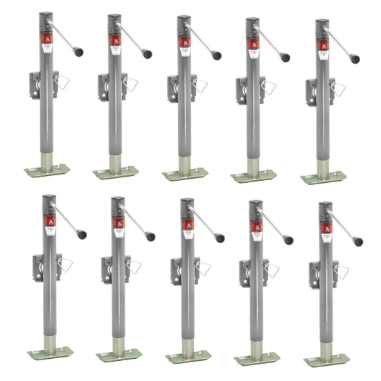 10-Pack Bulldog 2K Sidewind Snap Ring Swivel Trailer Jack with 15-Inch Lift and Footplate