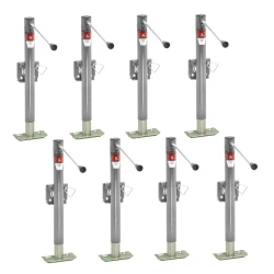 Bulldog 8x 2K Snap Ring Swivel Trailer Jack w/ 15" Lift Sidewind & Footplate