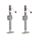 Bulldog 2K lb snap-ring swivel trailer jack 15″ sidewind footplate 2-pack