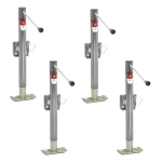 Bulldog 4 pack 2K snap ring swivel trailer jack sidewind 15 inch lift footplate