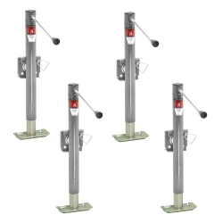 Bulldog 4x 2K Snap Ring Swivel Trailer Jack w/ 15" Lift Sidewind & Footplate