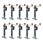 Bulldog 10-Pack 2K Snap Ring Swivel Trailer Jacks with 10-Inch Topwind Lift and Footplate