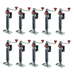Bulldog 10x 2K Snap Ring Swivel Trailer Jack w/ 10" Lift Topwind & Footplate