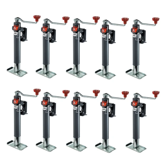 Bulldog 10-Pack 2K Snap Ring Swivel Trailer Jacks with 10-Inch Topwind Lift and Footplate