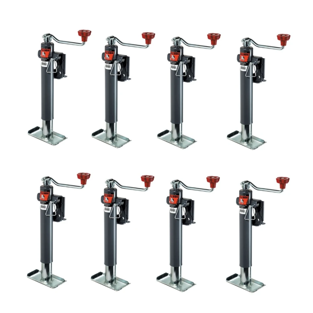 Bulldog 8-Pack 2K Topwind Snap Ring Swivel Trailer Jack with Footplate