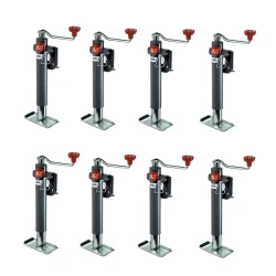 Bulldog 8x 2K Snap Ring Swivel Trailer Jack w/ 10" Lift Topwind & Footplate