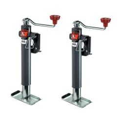 Bulldog 2x 2K Snap Ring Swivel Trailer Jack w/ 10" Lift Topwind & Footplate