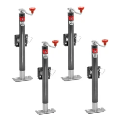 Bulldog 4x 2K Snap Ring Swivel Trailer Jack w/ 15" Lift Topwind and Footplate