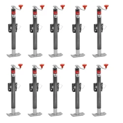 Bulldog 10x 2K Snap Ring Swivel Trailer Jack w/ 15" Lift Topwind and Footplate
