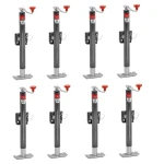 Bulldog 2,000 lb Snap Ring Swivel Trailer Jack 15-inch Topwind with Footplate – Pack of 8