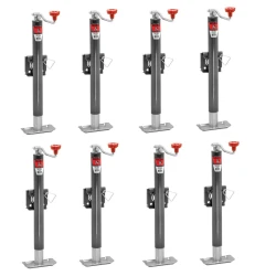 Bulldog 8x 2K Snap Ring Swivel Trailer Jack w/ 15" Lift Topwind and Footplate