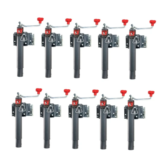 Bulldog 2K Snap Ring Swivel Trailer Jack 10″ Lift Bolt-On Topwind – Set of 10