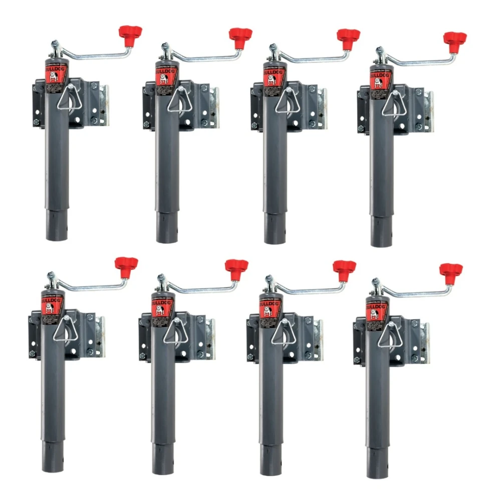 Bulldog 8x 2K Snap Ring Swivel Trailer Jack 10” Lift Topwind Bolt-On Bulldog 2,000 lb Snap Ring Swivel Trailer Jack Bolt-On Topwind 10” Lift Pack of 8 – Compatible with Dexter and Al-Ko
