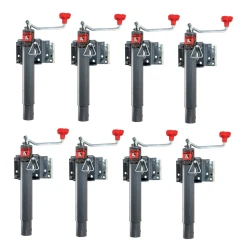 Bulldog 8x 2K Snap Ring Swivel Trailer Jack w/ 10" Lift Bolt-On Topwind