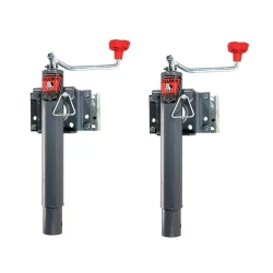 Bulldog 2x 2K Snap Ring Swivel Trailer Jack w/ 10" Lift Bolt-On Topwind