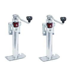 Bulldog 2x 2K Snap Ring Swivel Trailer Jack w/ 15" Lift Topwind Corrosion Resistant