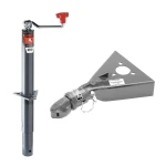 Bulldog 2K Topwind A‑Frame Jack & 15K Collar‑Lok Coupler Bundle, Bulldog 2K A‑Frame Topwind Round Jack 15″ Lift & 15K Collar‑Lok Coupler bundle