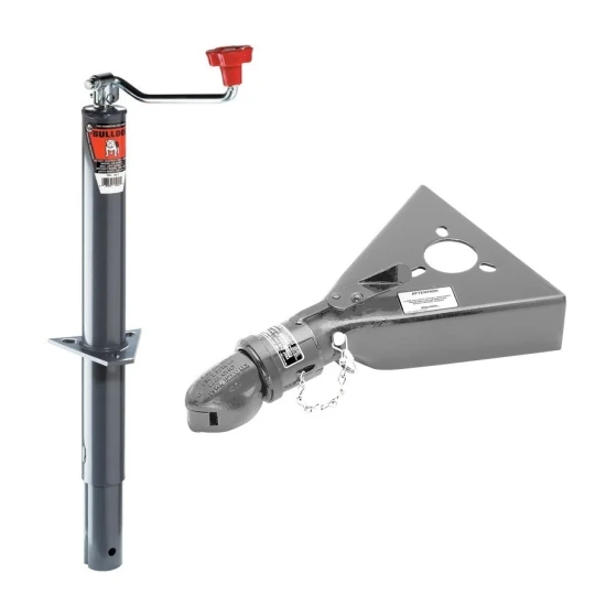 Bulldog 2K Topwind A‑Frame Jack & 15K Collar‑Lok Coupler Bundle, Bulldog 2K A‑Frame Topwind Round Jack 15″ Lift & 15K Collar‑Lok Coupler bundle